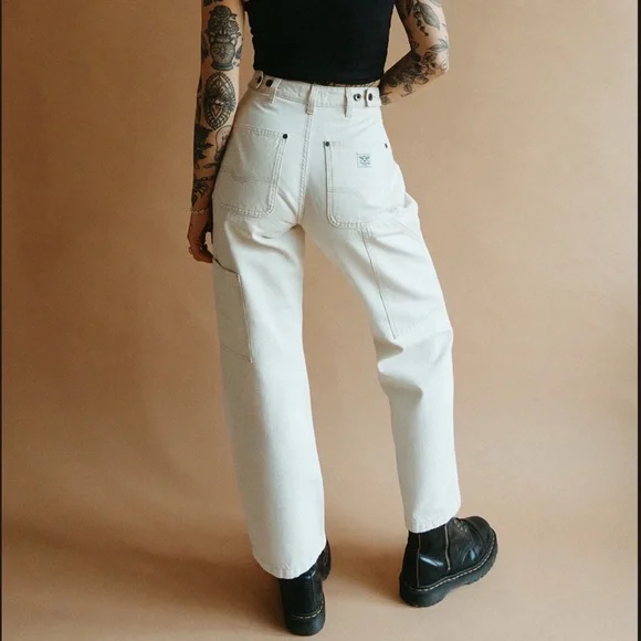 Women's Cream Trousers - Picture 2 of 5